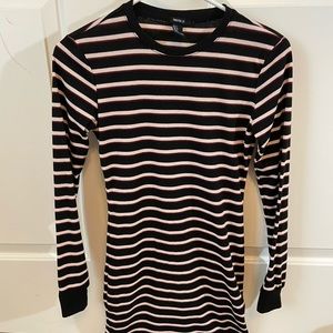 Cute Forever 21 Striped Long-Sleeve Dress!